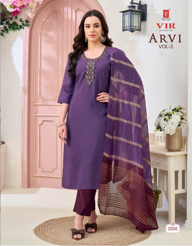 Vir arvi vol 7 wholesale price small size rayan kurtied